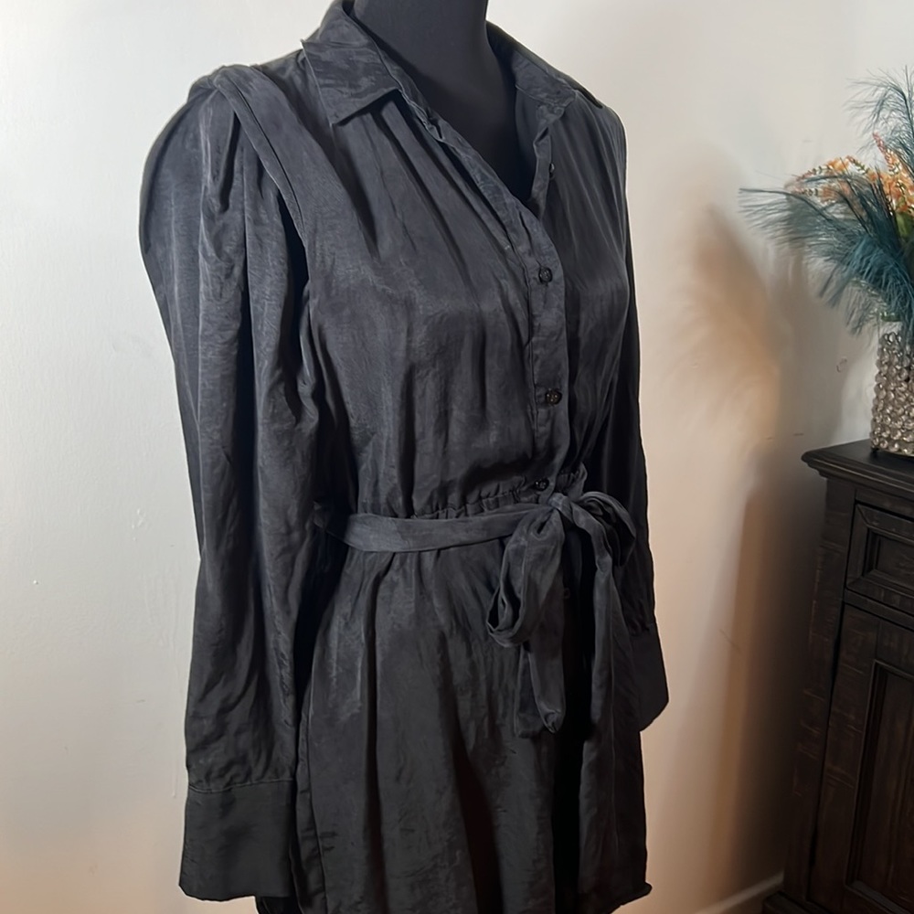 ZARA button long sleeve dress